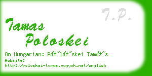 tamas poloskei business card